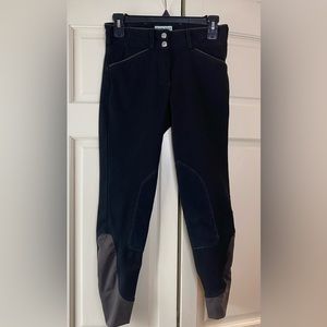 Dover Saddlery Ladies Wellesley Knee Patch Breech Black Size 24 EEUC Breeches